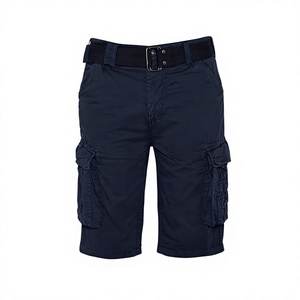 Shorts cargo classiques pour hommes, écologiques, respirants, 6 poches, confortables, tissés, en coton mi-lourd, élastiques, décontractés, pour le travail - Product Image 2