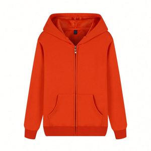 Sweat à capuche zippé vintage 500 g/m² en bio-coton, double couche, vierge, idéal pour l'impression de logo en relief, style streetwear, sans étiquette - Product Image 3