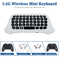 Kablosuz Mini klavye Xbox One için Xbox One S /X Controller beyaz DOBE 2.4G taşınabilir oyun klavyesi chatpad