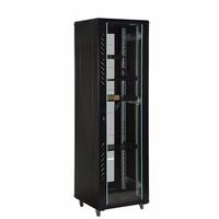 Armoire de serveur sur pied de 1,8 m, modèle profond 1840*600*800 mm, en acier SPCC avec porte en verre trempé revêtu, en stock.