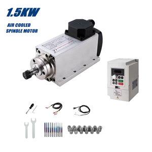 Kit moteur de broche CNC refroidi par air Zhong Hua Jiang 1,5 kW ER16 carré 110 V/220 V, vitesse maximale 24 000 tr/min, pour routeur, gravure et perçage - Product Image 1