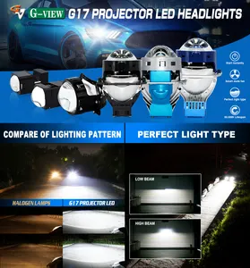 GVDER projektör Lens lambası 70W 3 inç Bi LED sinyal ışığı LED projektör Lens far Bi Led projektör DRL &