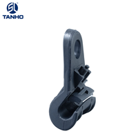 TANHO Collier de suspension à tension pour ligne aérienne, noir, 1.1A, en alliage d'aluminium et plastique, isolation de câble