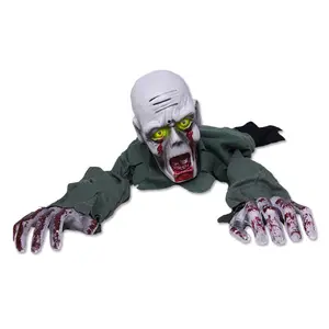Halloween Animatronic Vreselijke Decoratie Prop Elektrisch Spookgeluid Zombies Besturen Kruipende Geest