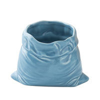 Tasse en céramique créative en forme de sac froissé, style INS, pour petit-déjeuner, lait et café