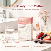 Appelstamcel Collageen Peptiden Vitamine C E Zink Gereduceerd Glutathion Antioxidant Beauty Supplement Frambozenextract (60)