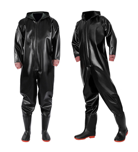 Vollständig Wasserdichte Brustwathosen für Herren und Damen PVC-Angeloveralls mit Stiefeln für Fischerei und Industriearbeiten in Wassernutzungsbereichen - Product Image 3