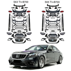 2014-2018Y classe S W222 mise à niveau vers S63 S65 <span class=keywords><strong>TI</strong></span> B700 <span class=keywords><strong>KO</strong></span> kit carrosserie pare-chocs pièces automobiles accessoires ensemble complet pour Mercedes Benz - Product Image 1