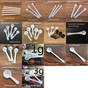 ملاعق قياس بلاستيكية بيضاء صغيرة للاستخدام مرة واحدة للقهوة والشاي ومسحوق الحليب بسعات 0.15 مل و0.25 مل و0.5 مل و0.25 جرام و0.5 جرام و1 جرام و1.5 جرام و2 جرام و3 جرام - Product Image 2