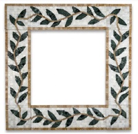 Bordure de mosaïque en marbre à la mode moderne motif grec imperméable à l'eau carreaux de plinthe pour salle de classe salon décoration d'hôtel