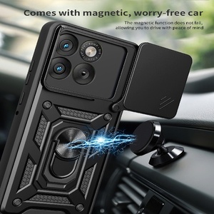 Étui de téléphone avec fenêtre coulissante pour appareil photo de style armure pour <span class=keywords><strong>Motorola</strong></span> Moto G67 Power/Edge70/G06, béquille, <span class=keywords><strong>protection</strong></span> de l'objectif coulissant, coque arrière - Product Image 2