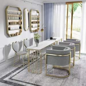 Mesa de Manicura Resistente a la Acetona para Técnicos de Uñas, con Marco Metálico, Estación de Salón de Belleza, Organizador de Almacenamiento, ¡Oferta! - Product Image 5