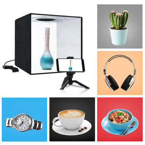 Kit de Fotografía con Caja de Luz Plegable, Estudio Fotográfico, Caja de Luz de 40 cm, Luz LED Softbox, Kit de Fondo para Fotografía, Caja de Luz - Product Image 4