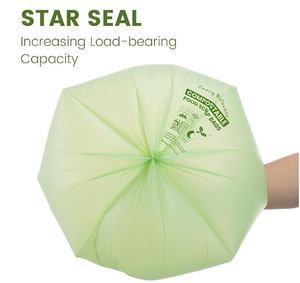 Sacchetti per la Spazzatura 100% Compostabili da 13 Galloni, Impermeabili e Biodegradabili per Cucina - Product Image 4