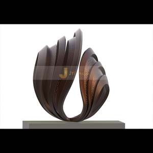 Escultura de Jardín Art Deco de Acero Inoxidable Pulido ANW6517, Instalación de Arte Personalizada para Exteriores - Product Image 5