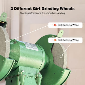 Rectificadora Vertical <span class=keywords><strong>de</strong></span> <span class=keywords><strong>Pedestal</strong></span> <span class=keywords><strong>de</strong></span> Doble Rueda Julante M3025 con Certificación CE, 1500W, 380V - Product Image 2