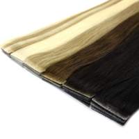 Extensions de cheveux 100% naturels à bandes adhésives invisibles en PU, Remy, cuticules intactes, double trame européenne, 14-28 pouces, sans perte de cheveux
