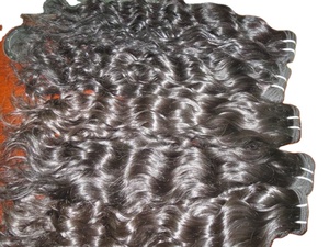 ALTA DENSIDAD 100% GRADO SUPERIOR NUEVO DONADOR PAQUETES DE CABELLO HUMANO CRUDO INDIO PERFABRICANTE DE EXTENSIÓN DE CABELLO A GRANEL DE MEZCLA NATURAL PERFECTA - Product Image 5