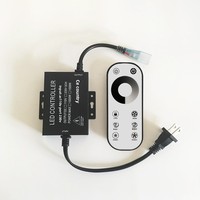 AIKEOU 220V Contrôleur LED monocanal haute tension 86 panneaux avec télécommande tactile IP20 pour bande néon COB monochrome et variateur de lumière