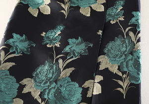 <span class=keywords><strong>Jupe</strong></span> de robe de cocktail vintage élégante pour femmes luxe imprimé grande fleur fermeture à glissière invisible taille haute pour les cérémonies spéciales - Product Image 6