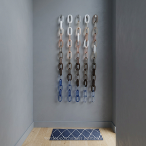 Escultura de Pared Moderna de Alta Calidad con Cadena de Eslabones de Resina, Patrón Abstracto y Geométrico, Lavable, Decoración Artística para el Hogar y la Oficina - Product Image 3