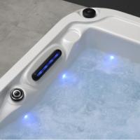 Baignoire Spa Moderne en Acrylique à Commande Balboa avec 40 Jets, Autoportante, Extérieure, pour 4 Personnes, avec Ozone, Idéale pour Hôtels
