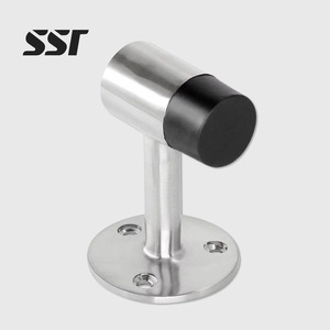 <b>Floor</b> Mount Heavy Duty Door Stop <b>Brushed</b> Nickel Stainless Steel Magnetic Rubber Bumper Easy Installation Apartment Living Room 3 - Product Image 1