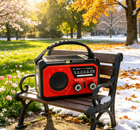 16000mAh Tragbares Solar-Handkurbel-Notfallradio AM FM WB Internet-Wetterempfänger LED-Taschenlampe SOS-Funktion