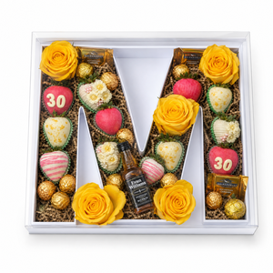 Disposable Rigid <b>Boxes</b> with Clear Lid Paperboard Grazing Charcuterie Alphabet Letter Gift Box for <b>Flower</b> - Product Image 1