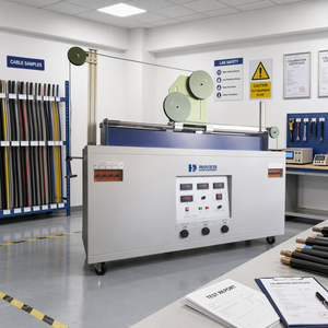 Machine d'essai de flexion de câbles statiques IEC 60227-2 à 3 poulies réglables 85A 450V, testeur d'endurance à la flexion pour fils isolés en caoutchouc et PVC - Product Image 4