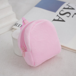 En gros, petits sacs d'école mignons couleur bonbon, porte-cartes d'identité, porte-clés pendentifs en peluche colorés pour femmes, porte-monnaie, portefeuilles pour filles - Product Image 4