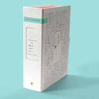Boîtes cadeaux rigides en carton blanc en forme de livre, emballage de luxe gris avec logo personnalisé