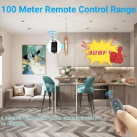 Interruptor de Control Remoto Inalámbrico de 12V, Relé DC 5V-48V/AC 100V-240V, Alcance de 328 Pies, Interruptor de Encendido/Apagado para Automóvil, RV, Motor, Luz LED, Ventilador, Bomba
