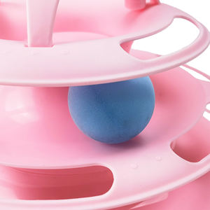 4 Lagen Interactieve Grappige Draaitafel Gekke Bal Schijf Kat Speelgoed Voor Kitten Katten Huisdier Producten Op Maat Verpakking Duurzame Kat Spelen - Product Image 4