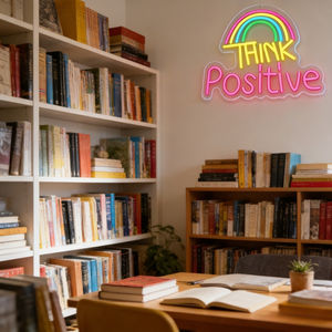 Letrero LED <span class=keywords><strong>de</strong></span> Neón con Diseño <span class=keywords><strong>de</strong></span> Arcoíris 'Think Positive', Alimentado por USB, Regulable, Decoración <span class=keywords><strong>de</strong></span> Pared para Hogar, Sala <span class=keywords><strong>de</strong></span> Estar, Cafetería, Estudio, Fondo <span class=keywords><strong>de</strong></span> Fiesta - Product Image 3
