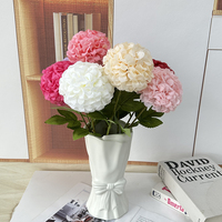 Fleur artificielle en forme de boule d'hibiscus multicolore en gros pour décoration intérieure QYYN-97