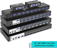 Boîtier de commutation KVM VGA MT-ViKI, hub USB 4 ports, partage de 4 ordinateurs, en stock