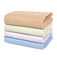 Couverture en mousseline pour bébé personnalisée à 2 couches, douce, 70% bambou, 30% coton biologique, pour la vente en gros, couverture pour bébé