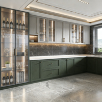 Évier de cuisine moderne de luxe en acier inoxydable, robinet, finition laquée écologique, taille personnalisée, durable, style européen