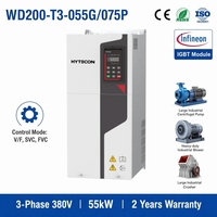 Variador de Frecuencia HYTECON Mega Power VSD 55KW/75KW VFD Trifásico 380V, Inversor de Frecuencia 75HP/100HP, Controlador de Motor AC, Ventiladores Centrífugos
