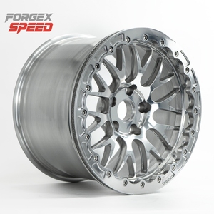Ruedas Forjadas ForgeX Deep Dish <span class=keywords><strong>Drag</strong></span> <span class=keywords><strong>Racing</strong></span> con Beadlock de 17 Pulgadas 6X135 5X120.65 Pulido para Chevrolet Corvette Grand Sport Trasero - Product Image 3