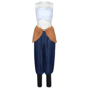Costume de cosplay Inosuke Hashibira pour femme, tenue d'anime, pantalon bleu avec bordure en fourrure, vêtements de convention d'Halloween pour adultes - Product Image 1