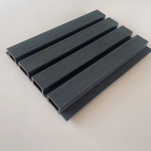 Panneaux muraux extérieurs WPC modernes antistatiques rainurés, revêtement extérieur imperméable et ignifuge pour usage domestique APBM, garantie 5 ans - Product Image 1