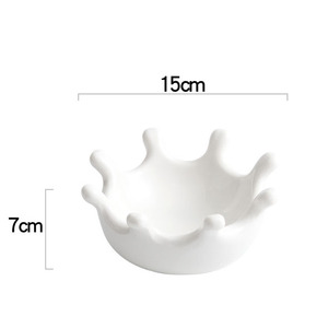 ชุดอาหารเย็นเซรามิกสีขาวรักษ์โลก รูปทรงโบว์ลิ่งแบบไม่สมมาตร สำหรับร้านอาหารและภาชนะใส่อาหารสำหรับงานปาร์ตี้ - Product Image 3