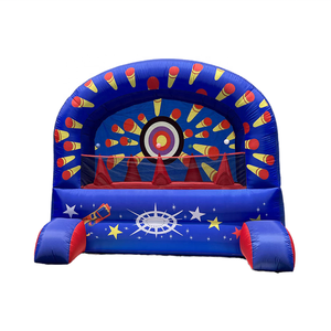 Château Gonflable Langko avec <span class=keywords><strong>Jeu</strong></span> de Tir, Installation Facile pour Enfants et Adultes - <span class=keywords><strong>Fort</strong></span> Amusant en PVC 4x5m pour Utilisation Extérieure, Idéal pour une Personne - Product Image 1