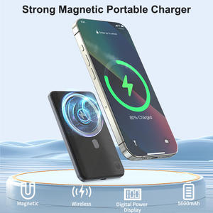 Tkt <span class=keywords><strong>2025</strong></span> Slim Magnetic ngân hàng điện không dây 5000mAh xách tay pin sạc cho iPhone Android New vật liệu hợp kim nhôm - Product Image 2