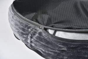 <span class=keywords><strong>2</strong></span> in 1 großes rundes Katzen bett Großhandel Warm Stripe Stoff Haustier Kissen Hunde bett mit abnehmbarer Abdeckung - Product Image 4