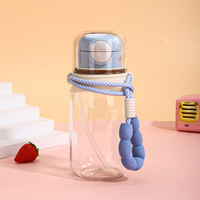 Nouvel Arrivage en Gros : Gobelets Réutilisables en Plastique de 500 ml pour Enfants, Filles, pour Café, Lait et Thé, avec Paille et Cordon