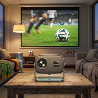 Projecteur intelligent Android 11 BYINTEK A12 360 °   Support rotatif pour projection au plafond, prise en charge 4K, correction automatique de la distorsion trapézoïdale, mini projecteur WiFi