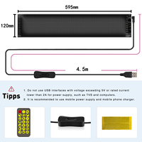Panneau LED de Voiture à Contrôle par Application USB, Écran Matrice LED 16*96 Défilant, Affichage Numérique Personnalisé pour Publicité